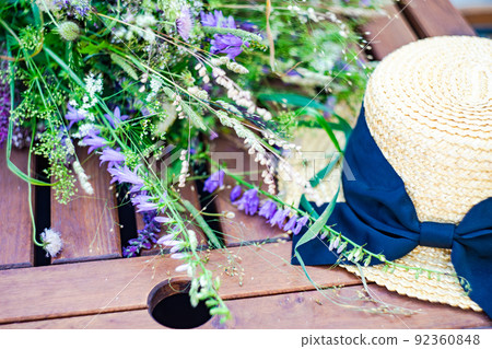 Beautiful wild flowers in bouquet 92360848