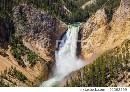Lower Falls of the Yellowstone in Yellowstone National Park 92362369