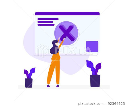 Order cancelled abstract concept vector illustration 92364623
