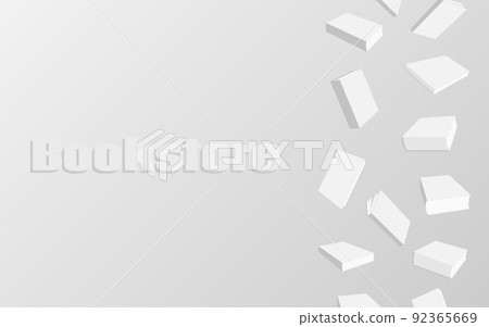 Bookstore white book booklet mockup postcard flat. Banner 3d layout blank cover front textbook wallpaper poster graphic educational ads web magazine college library background wallpaper science empty 92365669