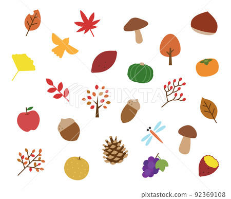 秋天的插圖素材集 秋天的插圖素材集 92369108