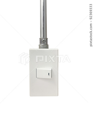 Light Switch in the Off Position Isolated on White Background 92369333