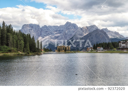 Lake misurina and mount sorapis Lake misurina and mount sorapis 92372020