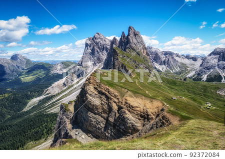 Seceda mountain peak 92372084