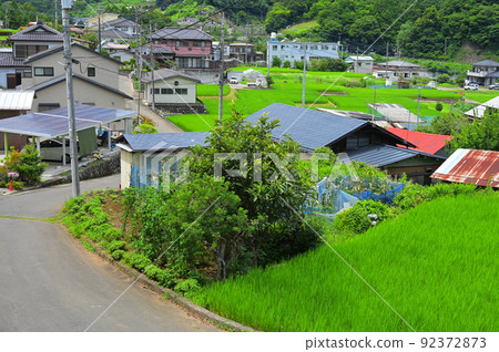 Village scenery of Akiyama village 92372873