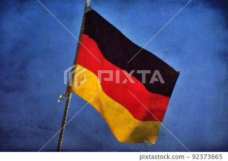 Fluttering German flag 92373665