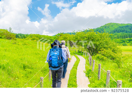 Summer Yashimagahara Marsh / Trekking scenery [Nagano Prefecture] 92375528