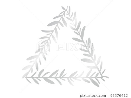 豪華金屬植物框架橄欖葉三角銀 豪華金屬植物框架橄欖葉三角銀 92376412