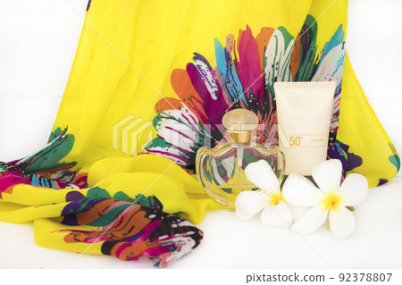 sunscreen spf50 health care for skin face with cosmetics of lifestyle woman relax sunscreen spf50 health care for skin face with cosmetics of lifestyle woman relax 92378807