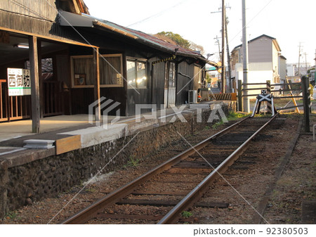 Wakayama Prefecture's local line Kishu Railway terminal station "Nishi-Gobo Station" 92380503