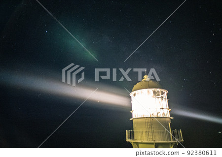 Kochi Prefecture Murotomisaki Lighthouse and Starry Sky 92380611