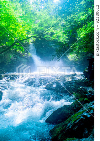 Fudo Falls in Shinjo Village, Maniwa District, Okayama Prefecture 92380612