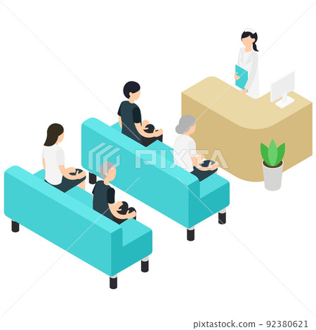 Crowded waiting room Crowded waiting room 92380621