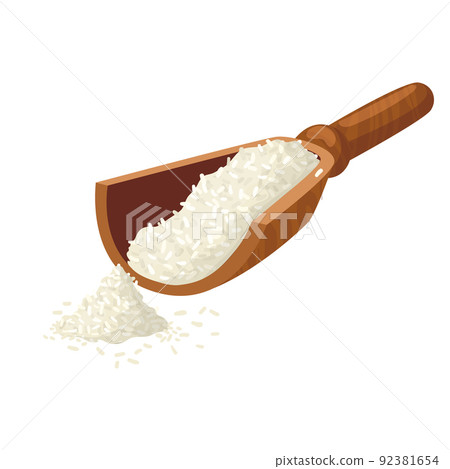 rice spoon cartoon vector illustration 92381654