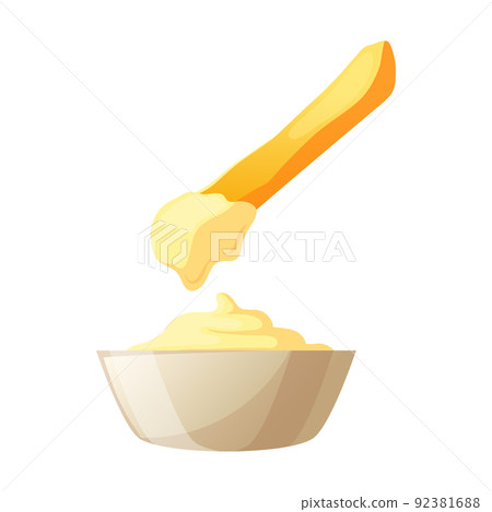 french sauce cartoon vector illustration 92381688