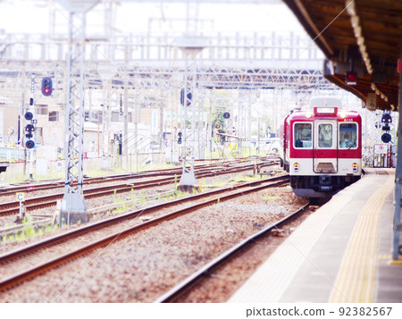 Railway scenery tilt shift Railway scenery tilt shift 92382567