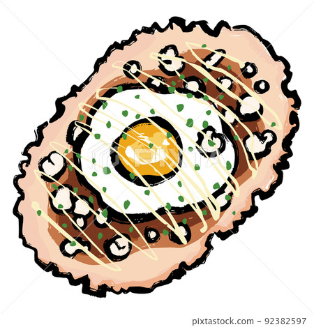Illustration of egg rice crackers 92382597