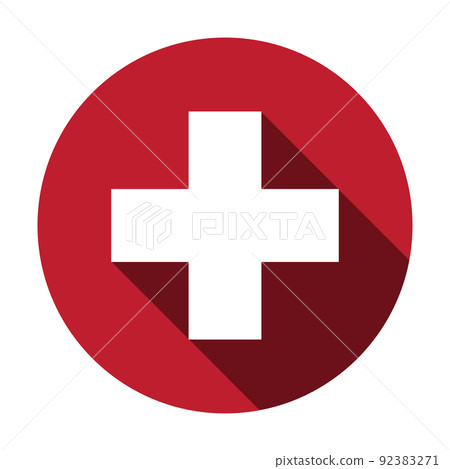 Red cross icon vector Swiss flag sign for graphic design, logo, web site, social media, mobile app, ui illustration 92383271