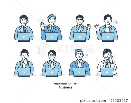 Business person illustration set 92383987