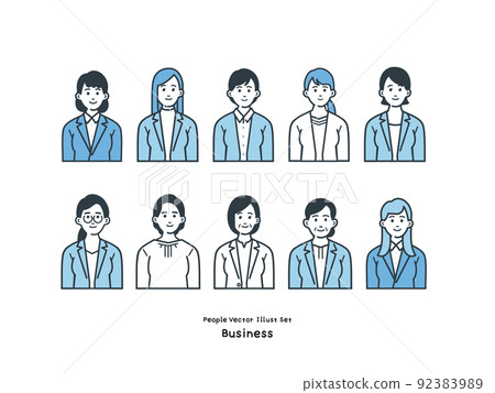 Business person illustration set Business person illustration set 92383989