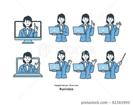 Business person illustration set 92383993