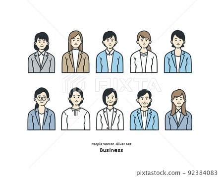 Business person illustration set 92384083
