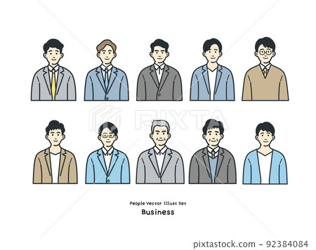 Business person illustration set Business person illustration set 92384084
