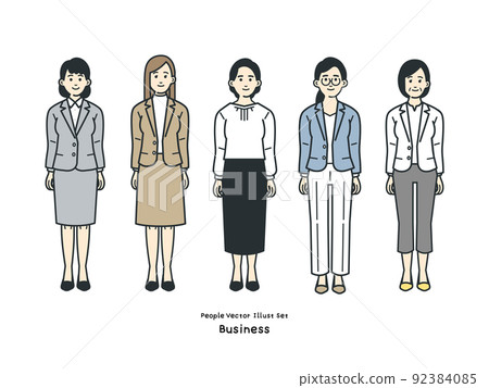 Business person illustration set Business person illustration set 92384085