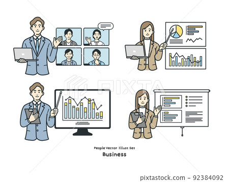 Business person illustration set 92384092