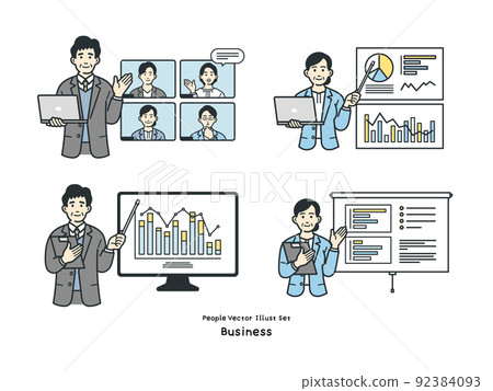 Business person illustration set 92384093