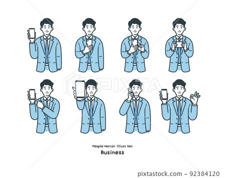 Business person illustration set Business person illustration set 92384120