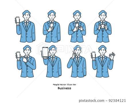 Business person illustration set Business person illustration set 92384121