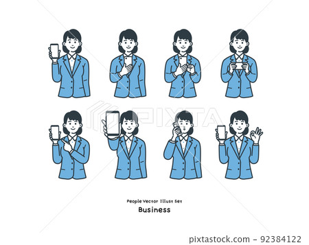 Business person illustration set 92384122