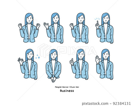 商務人士插圖集 92384131