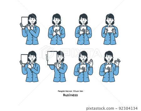 Business person illustration set Business person illustration set 92384134