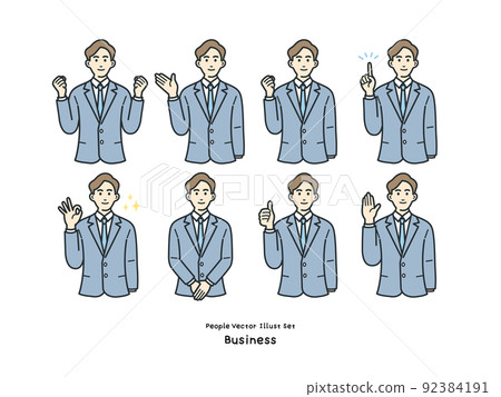 Business person illustration set 92384191