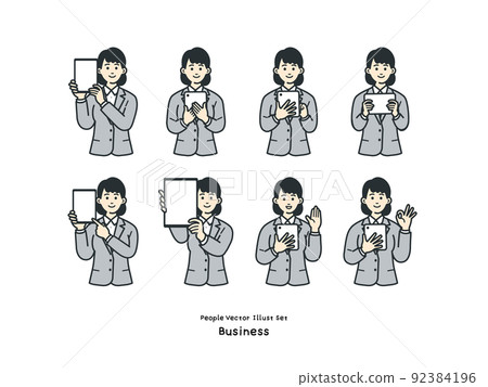 Business person illustration set Business person illustration set 92384196
