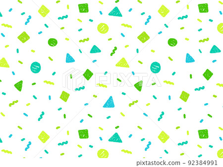 Hand drawn geometric pattern green 92384991