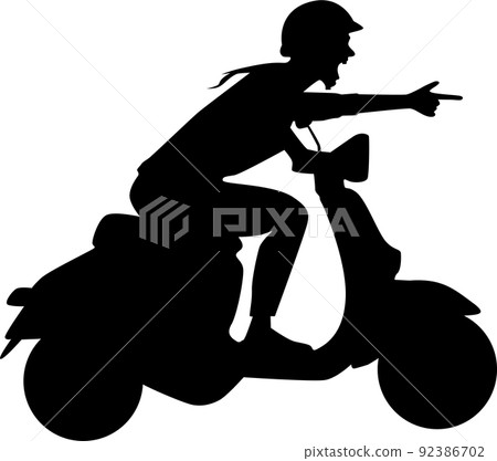 Moped illustration that runs well Moped illustration that runs well 92386702