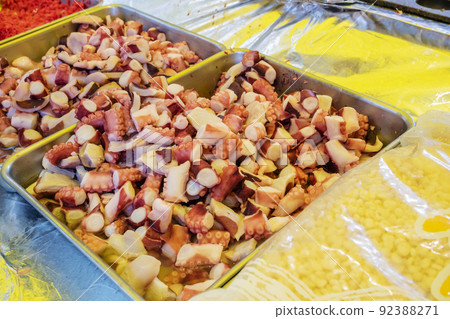 Takoyaki powdered food iron plate stall fair 92388271