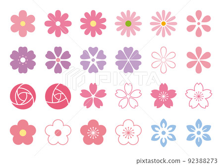 Flower icon pictogram vector Flower icon pictogram vector 92388273