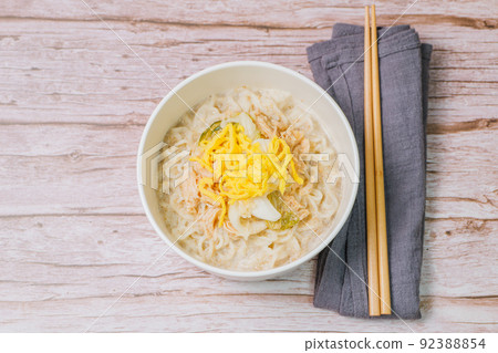 Summer Korean Food Chogye Noodles with Dongchimi and Egg 92388854