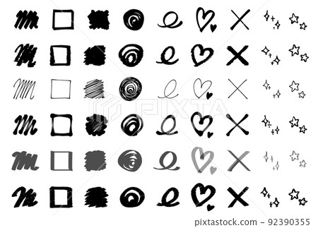 手寫圖標 set_monotone 92390355