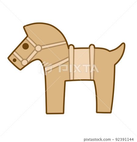 Horse-shaped clay ring 92391144