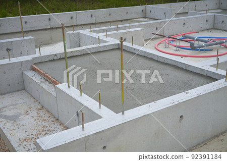 Residential foundation work concrete Residential foundation work concrete 92391184