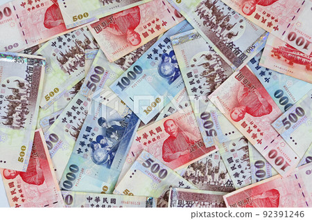 紙幣,新台幣,新台幣,100,500,1000,紙幣,錢 92391246