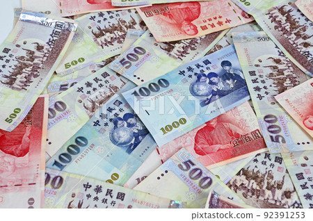紙幣,新台幣,新台幣,100,500,1000,紙幣,錢 92391253