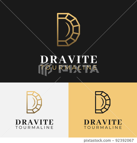 Letter D Dravite Tourmaline Diamond Logo Design Template Letter D Dravite Tourmaline Diamond Logo Design Template 92392067