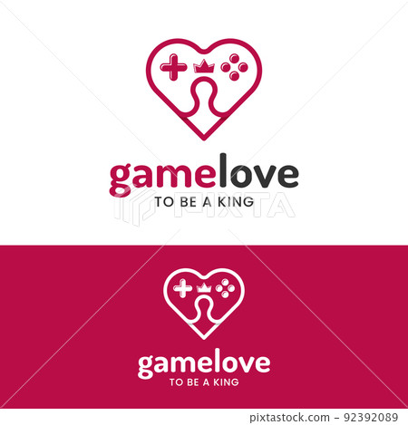 Game Love Logo Design Template 92392089