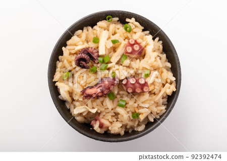 Octopus rice cooked octopus 92392474